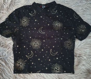 Crop top motifs dorée taille XS