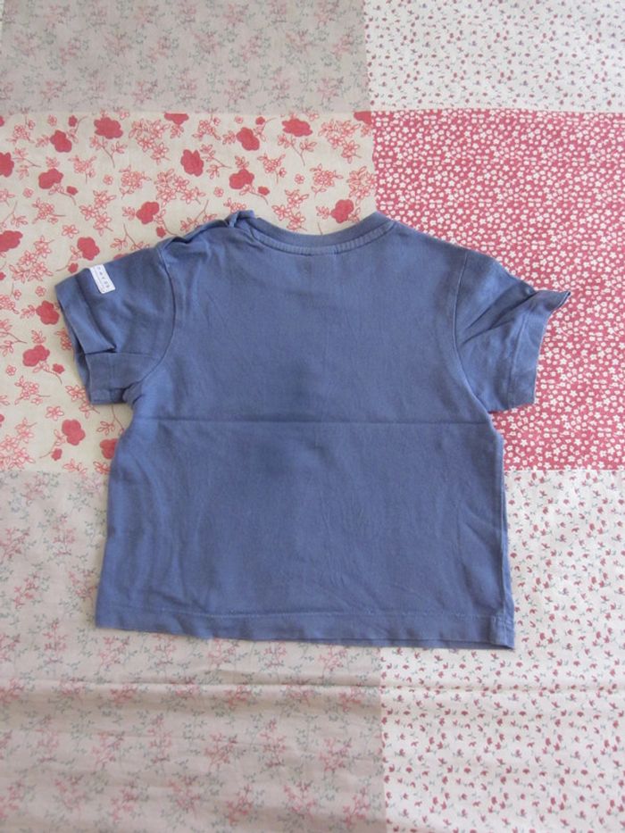 T-Shirt manches courtes bleu 18 mois - photo numéro 2