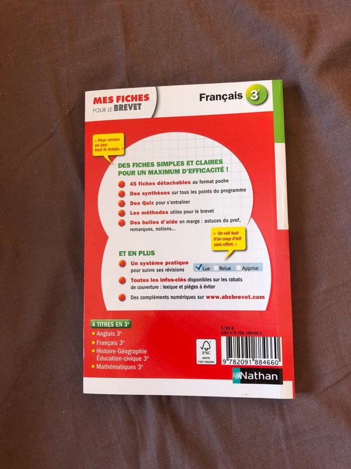 Lot mes fiches pour le brevet - photo numéro 3