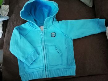 Sweet zippé coton turquoise