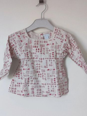 Tee-shirt manche longue Obaibi blanc rouge