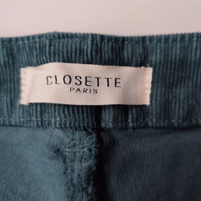 Pantalon chino velours vert neuf taille 44 Closette Paris - photo numéro 6