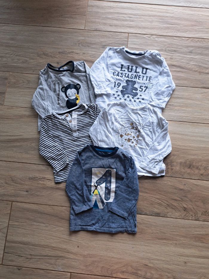 Lot de 5 tee shirts manche longue Lulu castagnette
