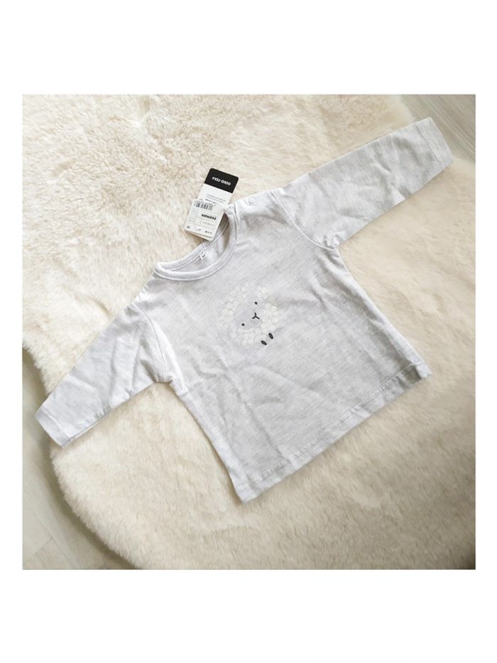 Tee-shirt manches longues bébé 3 mois motif mouton