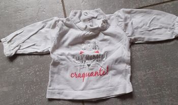 Tee shirt ml fille gémo 1 mois