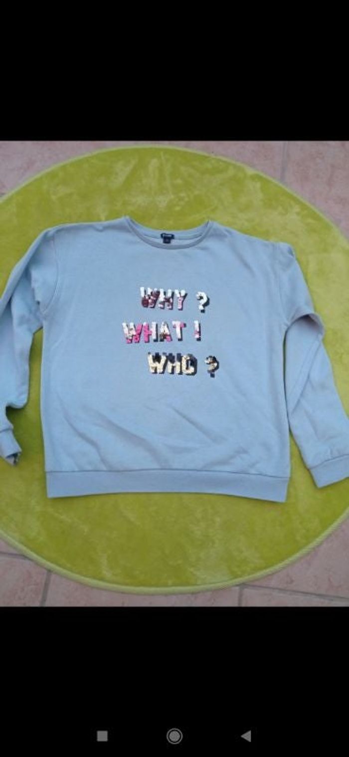 Sweat bleu Kiabi taille 12 ans