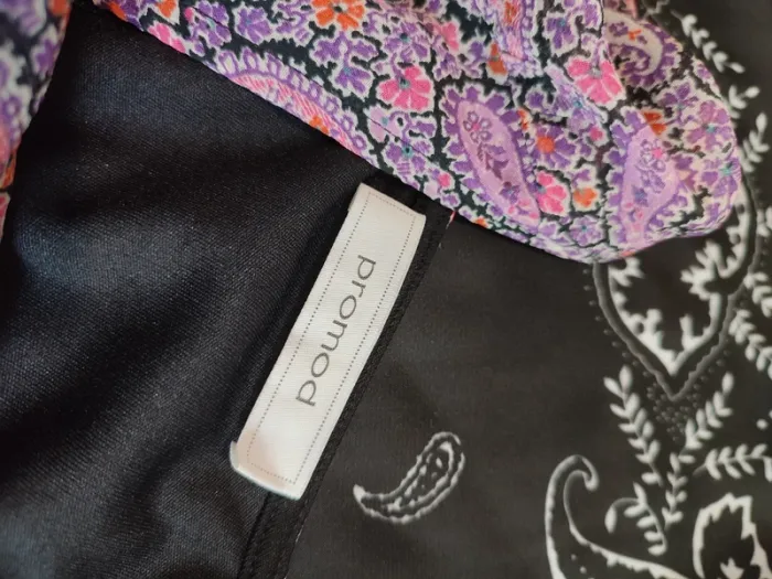 Robe à volant - motif cachemire - Violet - photo numéro 8