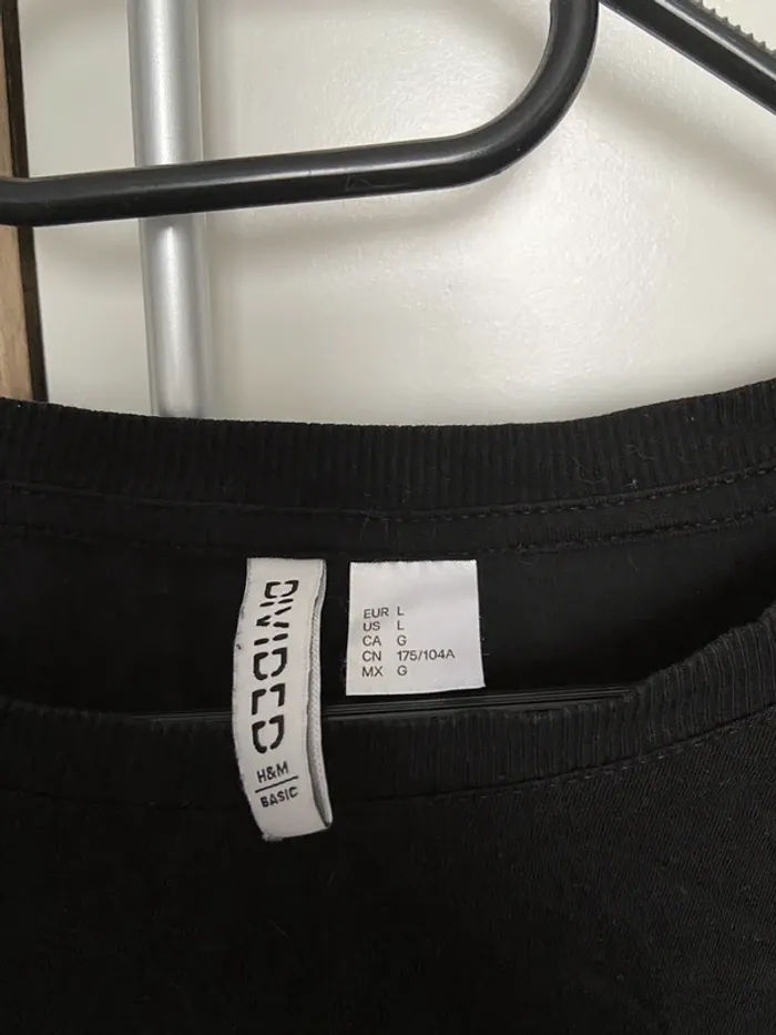 T-shirt H&M (noir), L - photo numéro 4