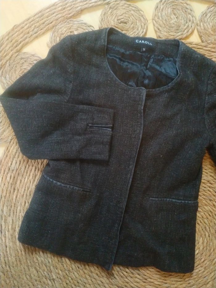Veste Caroll en tweed taille 36 - photo numéro 3