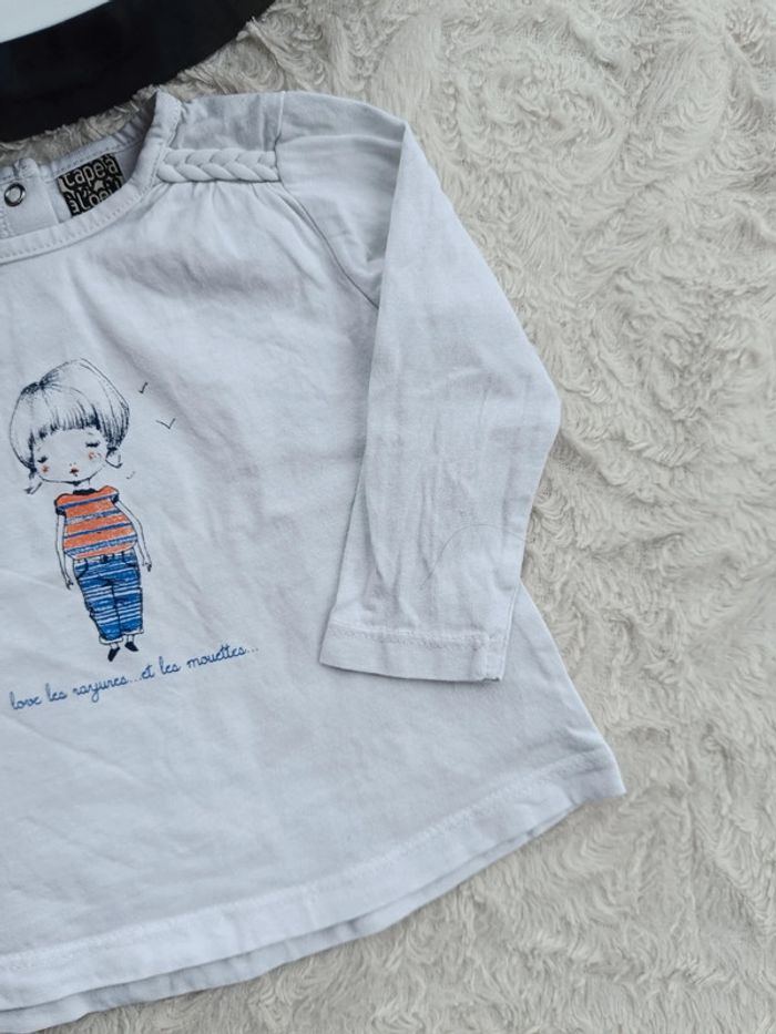 Ensemble (tee shirt manches longues+pantalon) Fille 6 mois Tao - photo numéro 6