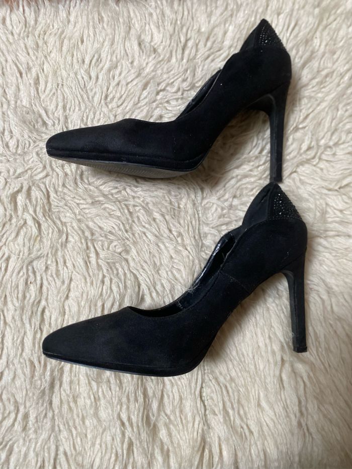 Chaussures à talons aiguilles daim strass noir 37 Bestelle - photo numéro 7