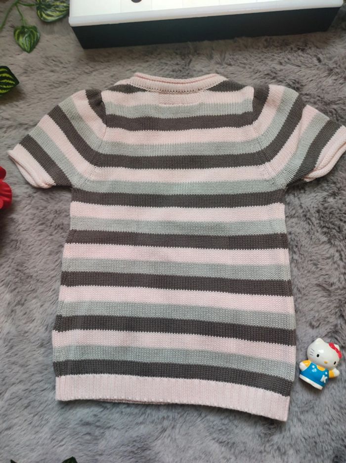 Belle tunique à rayures en maille 6 mois - photo numéro 7