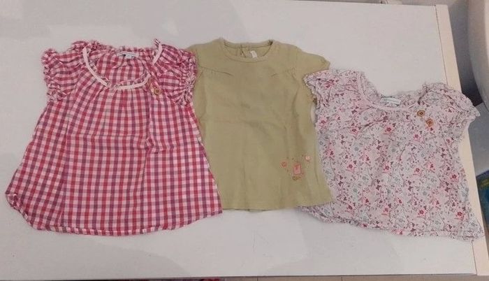 lot de t-shirts t.9 mois