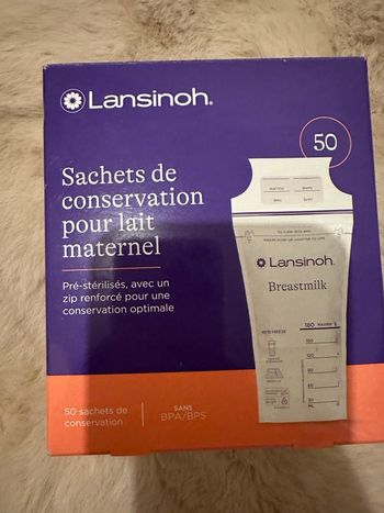 Sacs de congélation lait maternel + compresses apaisantes chaud/froid pour seins