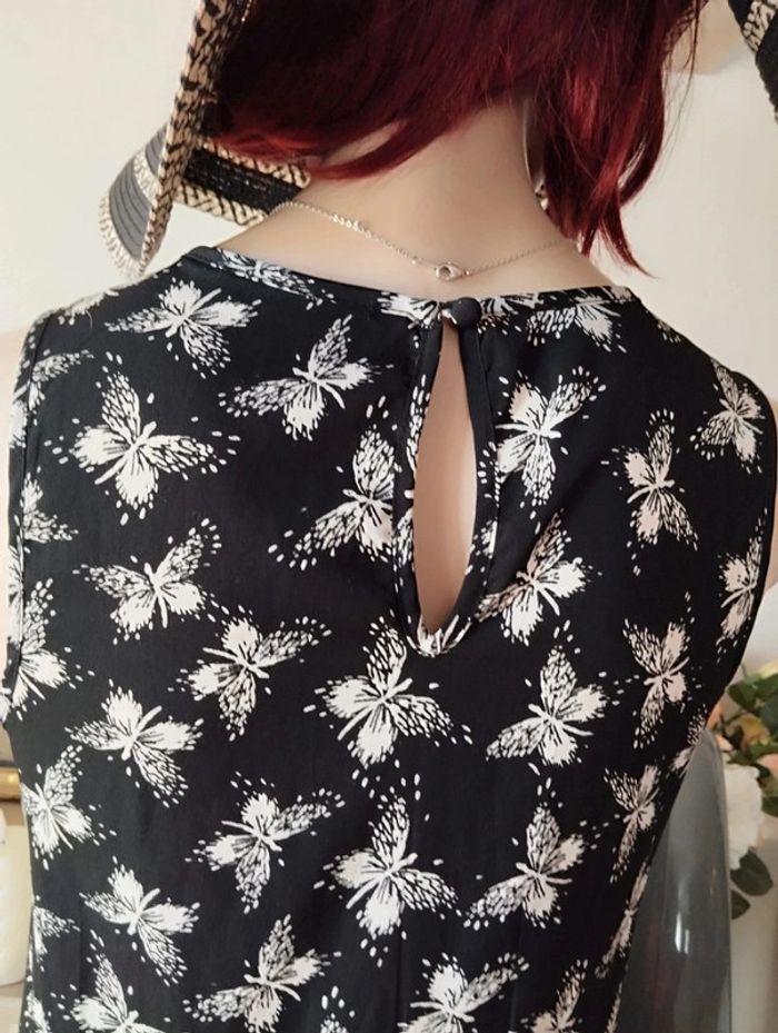 🖤Robe Légère Décolleté Voile & Noeud Atmosphère T34/36🖤 - photo numéro 9
