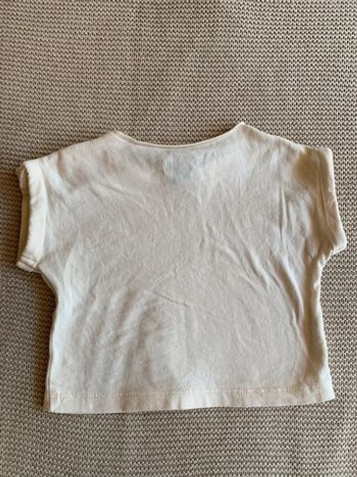 Ensemble T-shirt bloomer gaze de coton jaune kiabi 1 mois - photo numéro 3