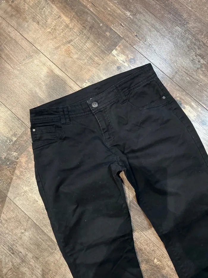 Pantalon noir toile - photo numéro 2