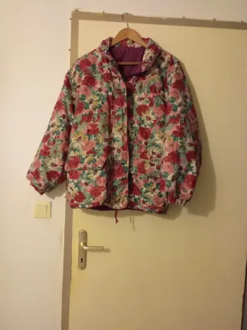 Blouson fille fleuri