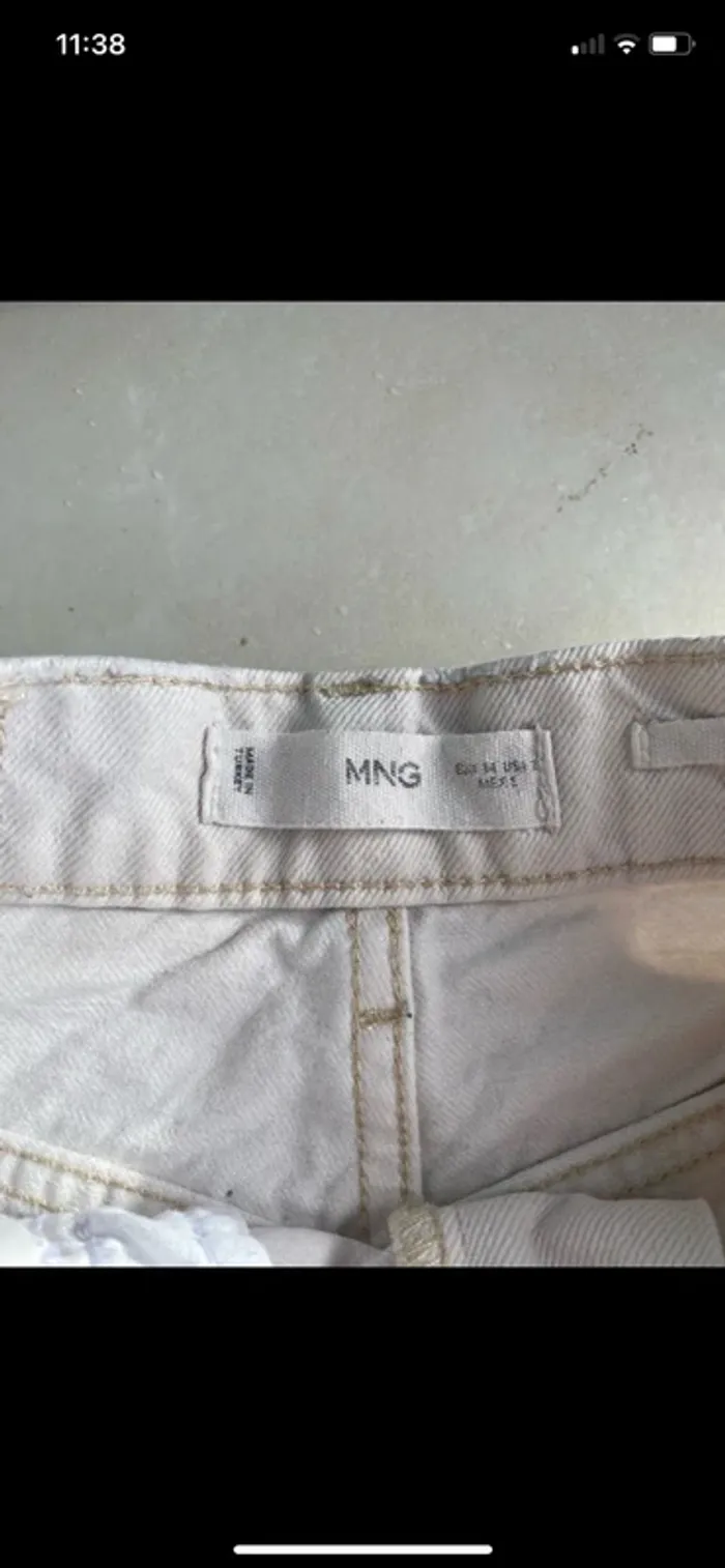 Jean large beige femme taille XS - photo numéro 6