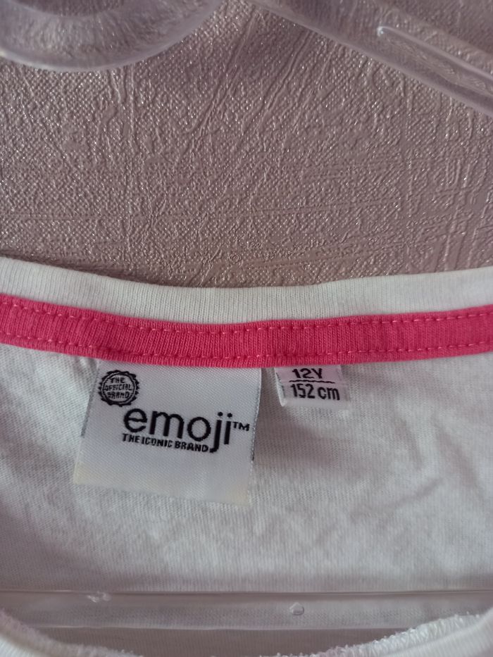 T-shirt rose et blanc emoji - photo numéro 3