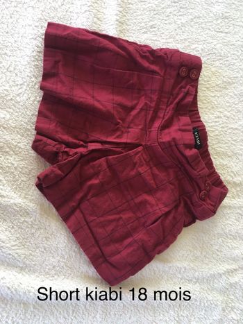 Short kiabi 18 mois