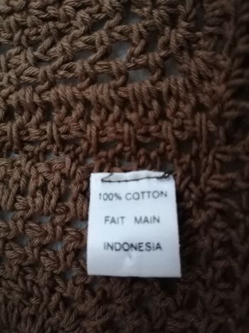 Haut top crock sans manches été coton crochet. Neuf taille S 