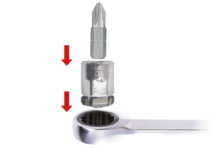 Coffret Clé à Cliquet avec Porte-embout + 13 Embouts - King Tony 1014CQ - photo numéro 5