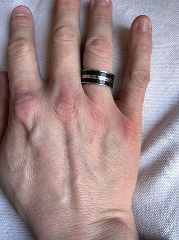 💍 Bague Homme Acier Inoxydable & Carbone - Style Sport/Moderne