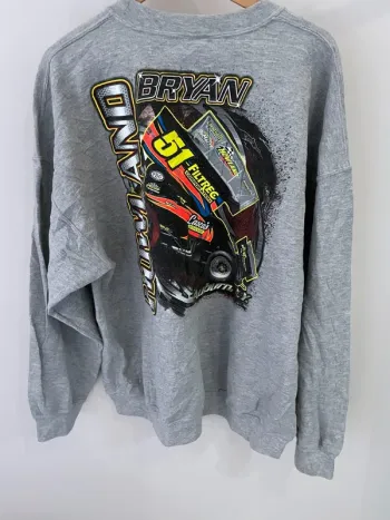 Vintage 90s Bryan Howland Nascar Graphic Crewneck Sweatshirt XXL