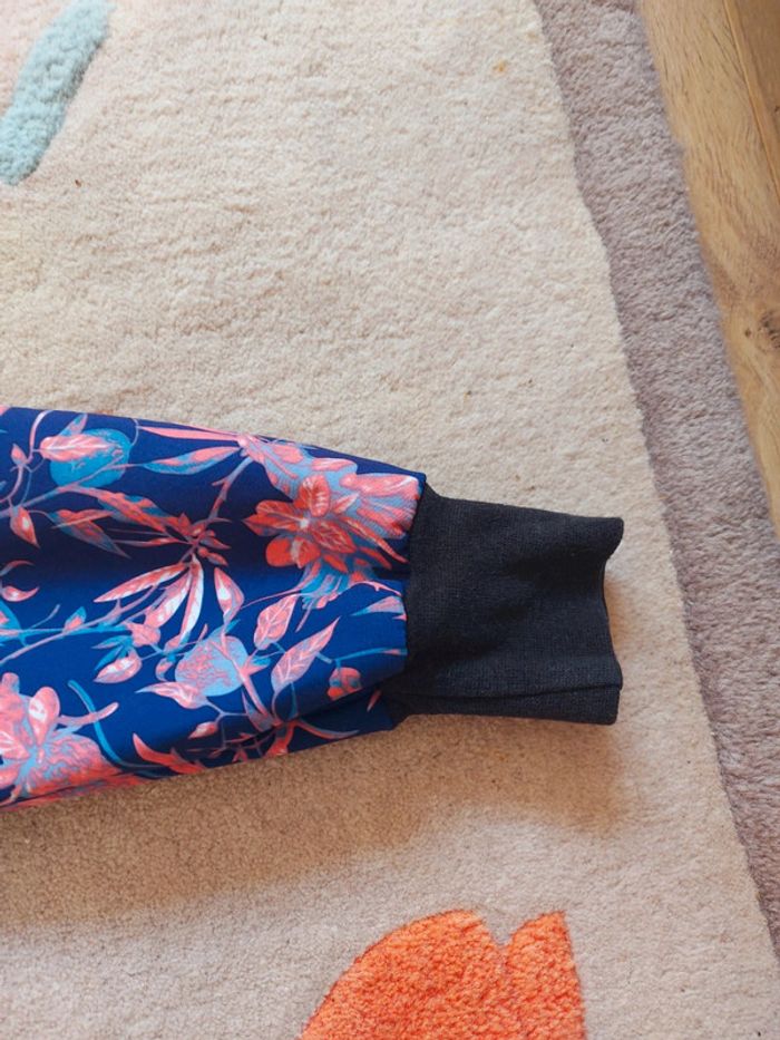 Combinaison de pluie iELM softshell marines feuilles fleurs 104 cm 4 ans - photo numéro 3