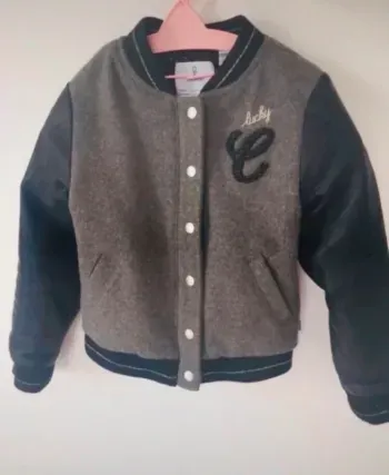 Blouson fille à fermeture éclair et pressions / manteau mi saison enfant