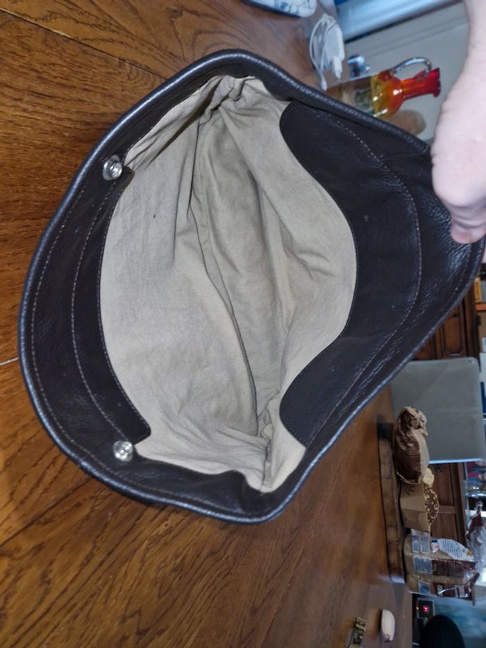 Sac pochette cuir à pressions - photo numéro 5