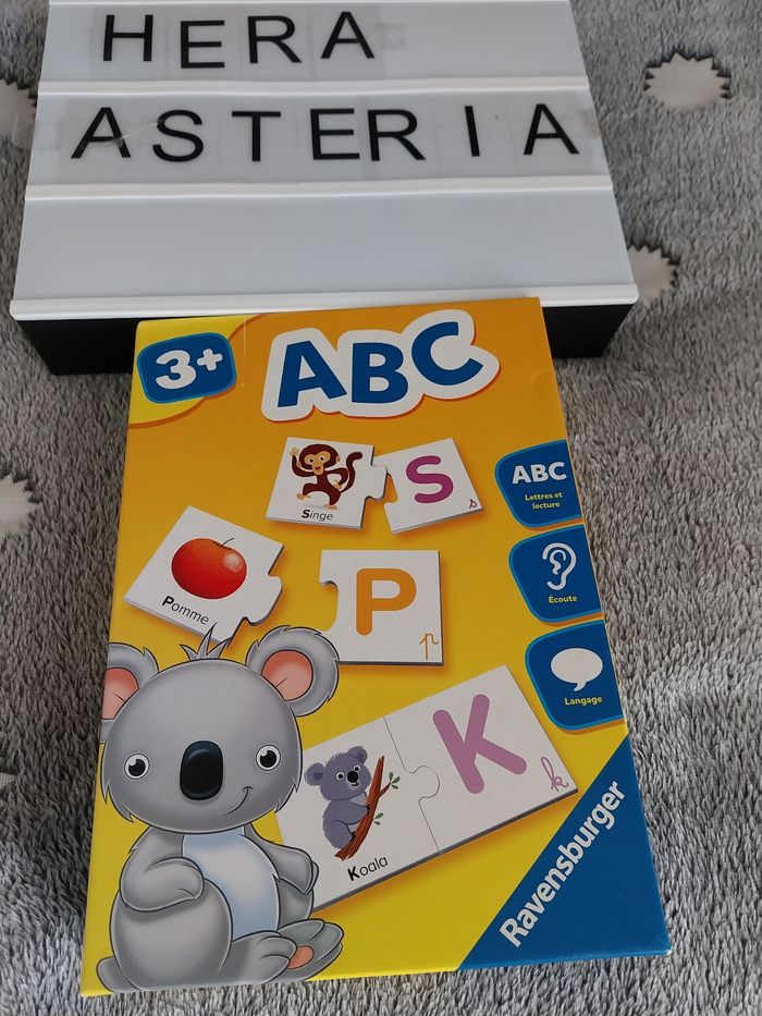 Jeu apprentissage des lettres abc