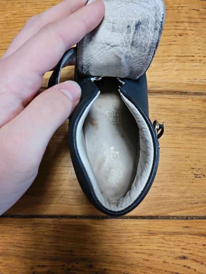 Chaussures fille noires cuir - photo numéro 5