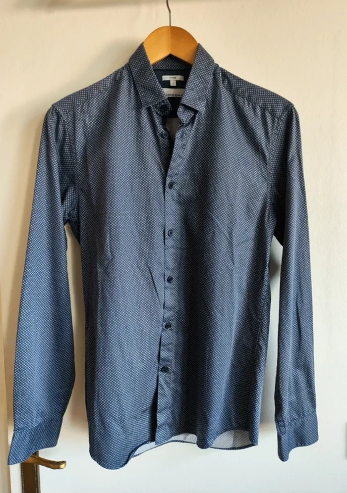 Chemise Jules Taille S à motif bleu