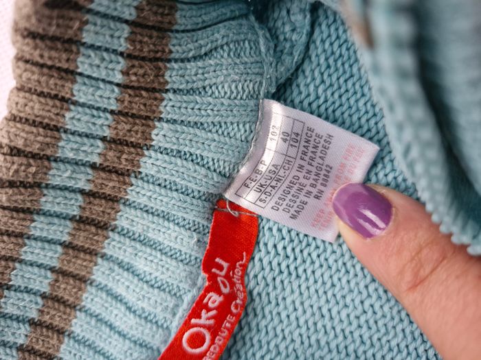 Pull zippé 102 cm Okaou – La Redoute Bleu clair - photo numéro 4