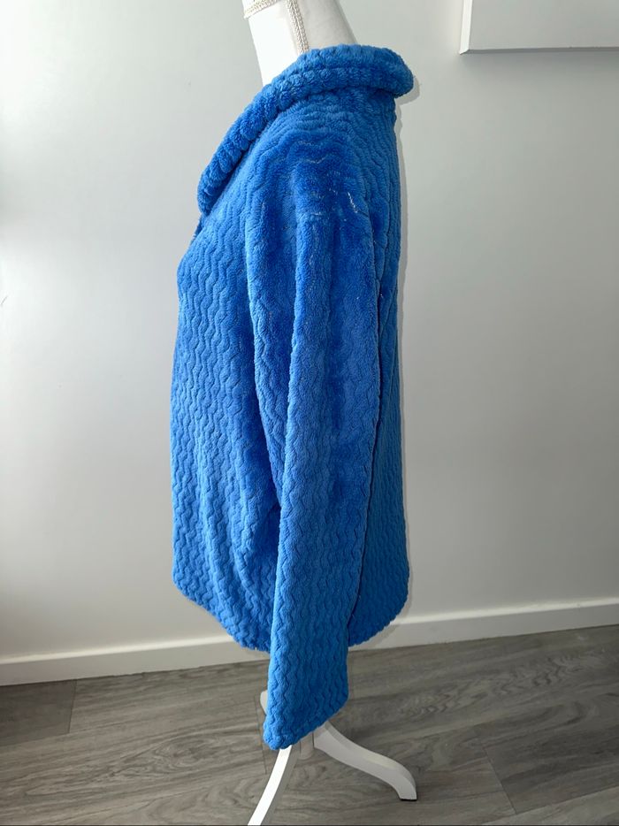 Cardigan gilet polaire bleu Linvosges T48 4XL - photo numéro 5