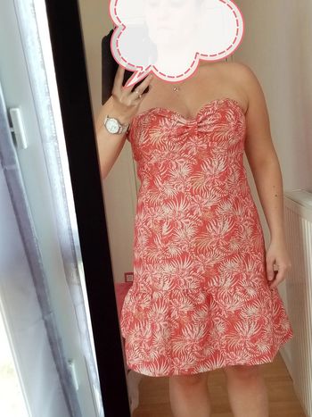 Robe bustier rouge et beige Naf naf Taille 42