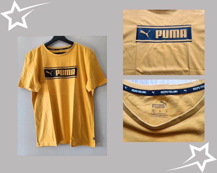 T Shirt jaune moutarde Puma T. M - photo numéro 2