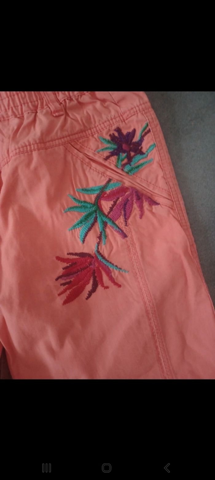 Pantalon toile brodé Catimini - photo numéro 2