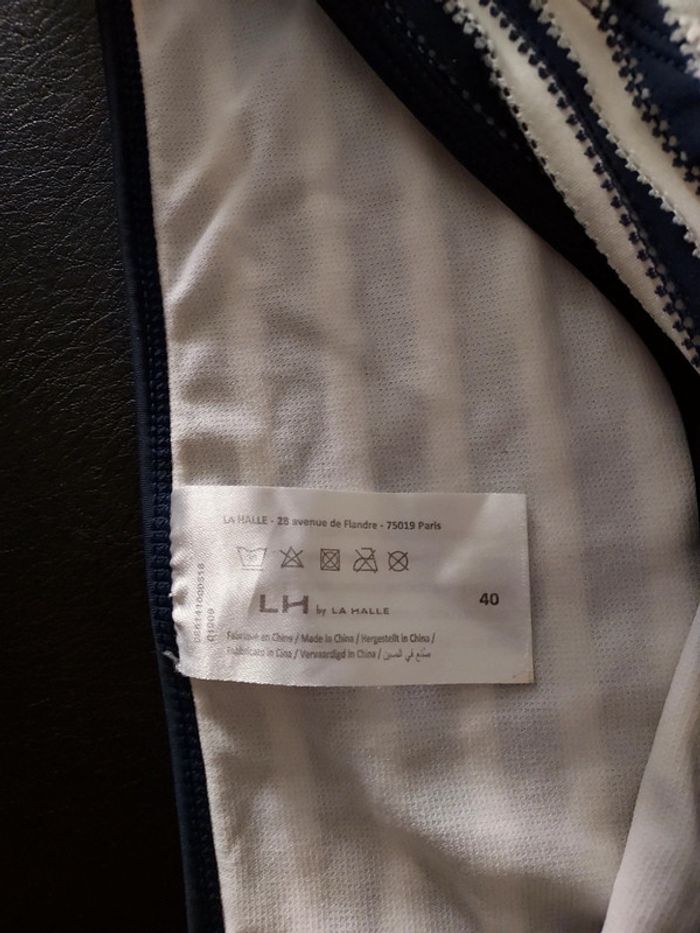 Maillot de bain 2 pièces à rayures femme M - photo numéro 5