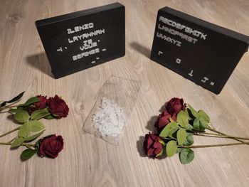 Lot de deux tableaux led avec lettres