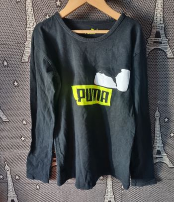 Pull léger ou t-shirt manches longues noir Puma 11-12ans