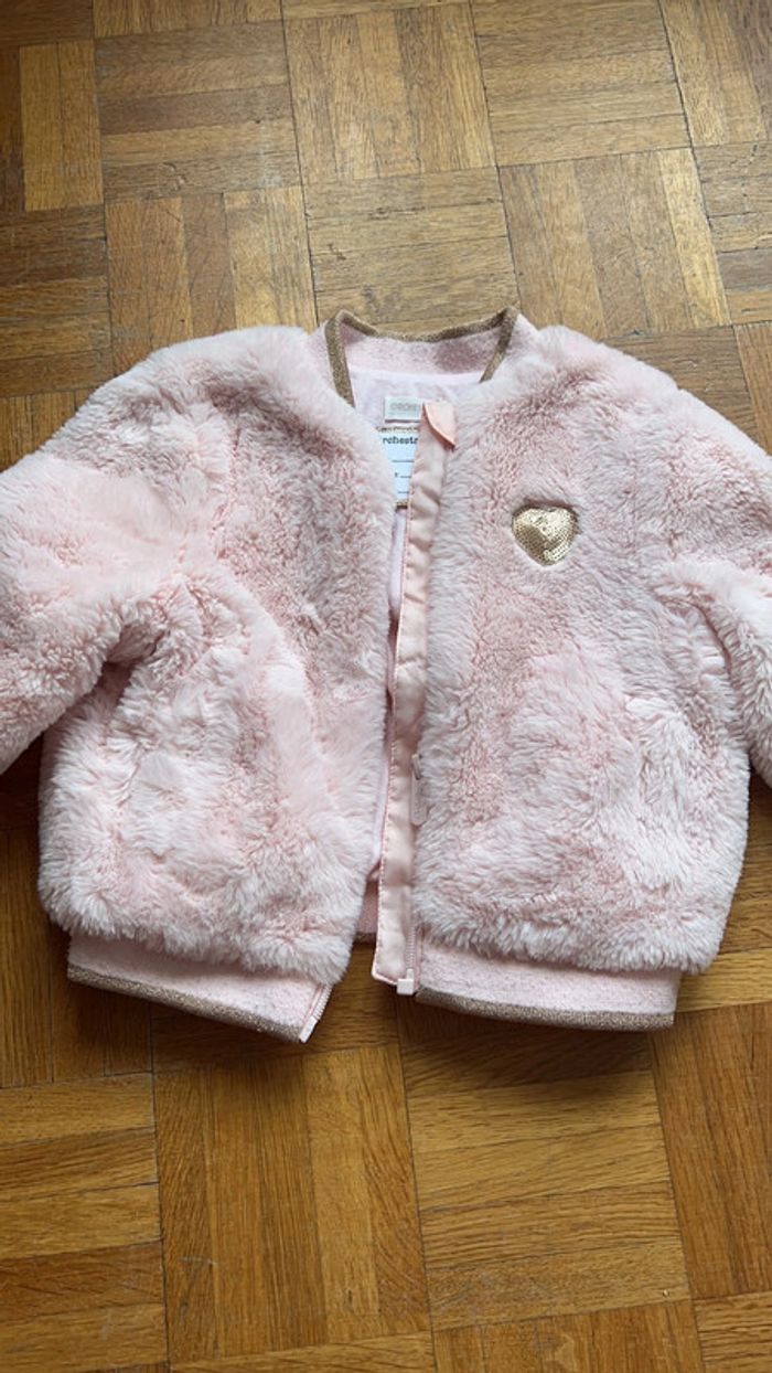 Bombers en fausse fourrure doublé pour fille - photo numéro 2