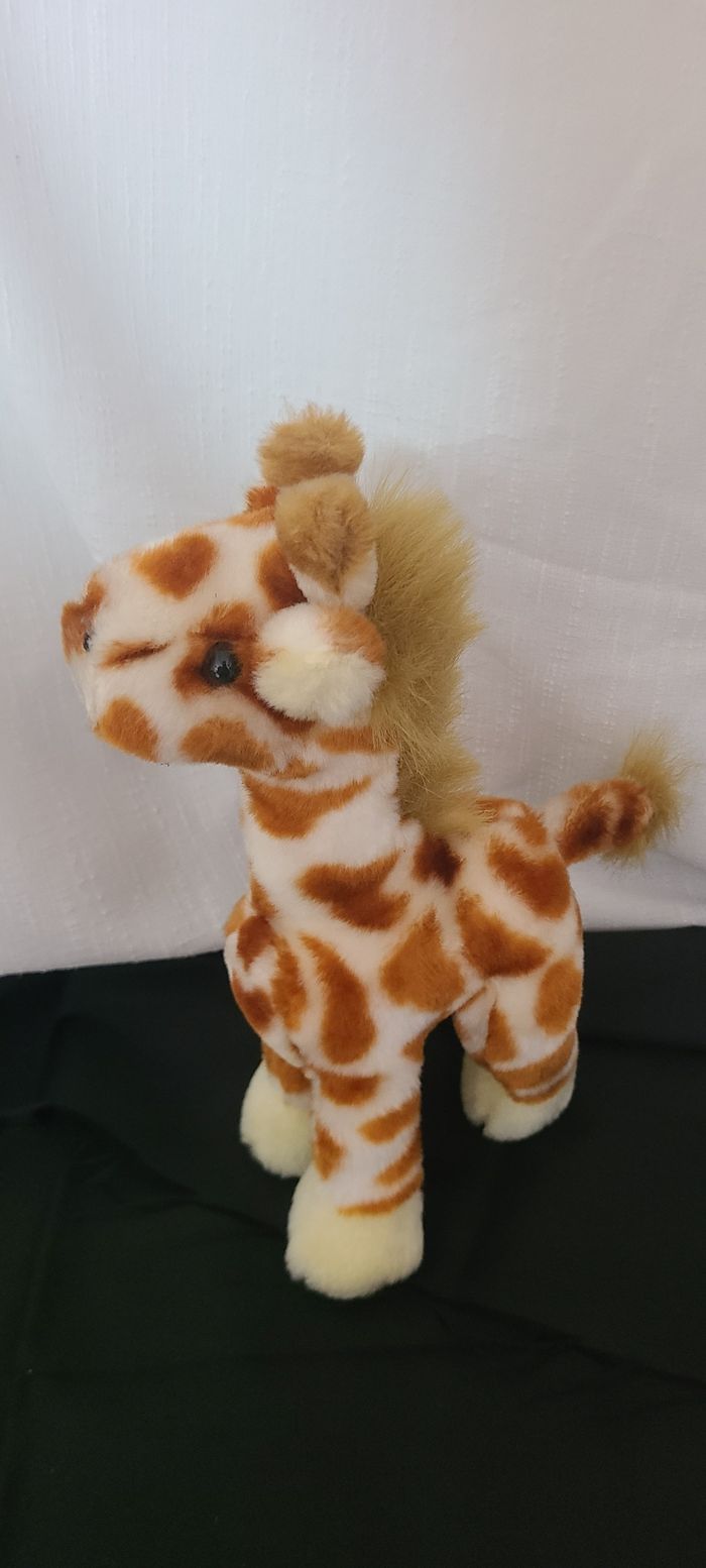 Peluche girafe AURORA beige marron - photo numéro 2