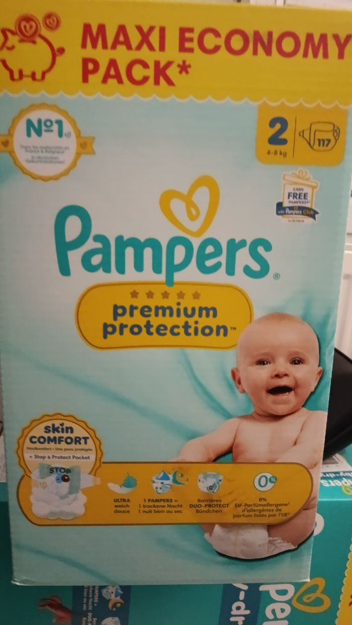 Carton de couche Pampers premium taille 2