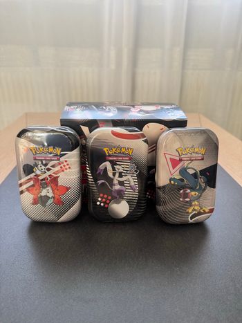 Pokémon Lot 3 Mini Tin Foudre Noire et Flamme Blanche Écarlate et Violet EV10.5 Neuf Français