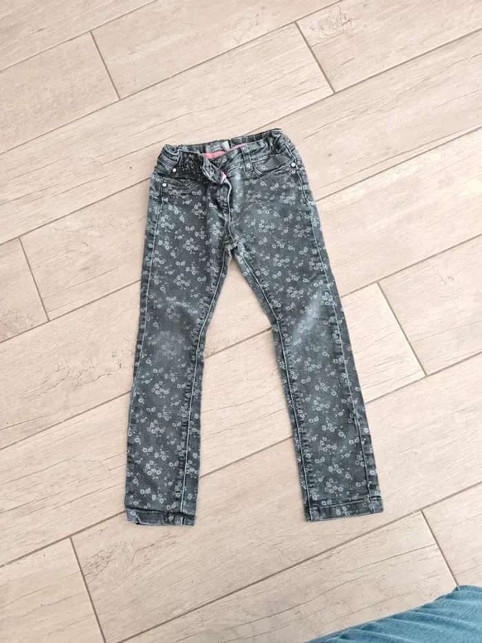 Ensemble 5 ans hiver haut léopard et jeans gris - photo numéro 4