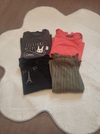 Lot tee-shirt fille 8 ans