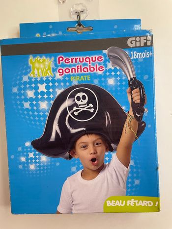 Perruque gonflable pirate